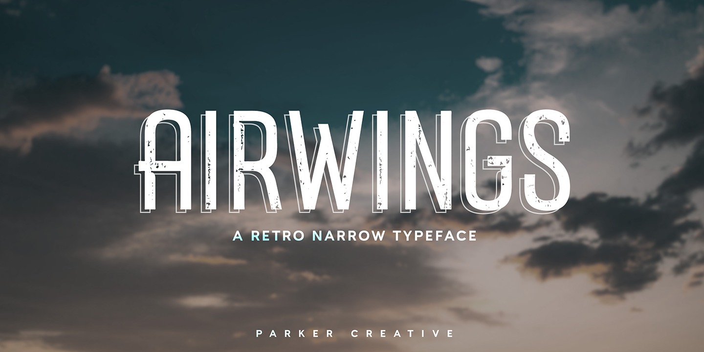 Ejemplo de fuente Airwings Regular